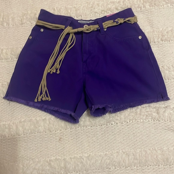 Limited Too Other - Y2K limited too short, fringe beaded belt purple 100% cotton girls size 14 slim